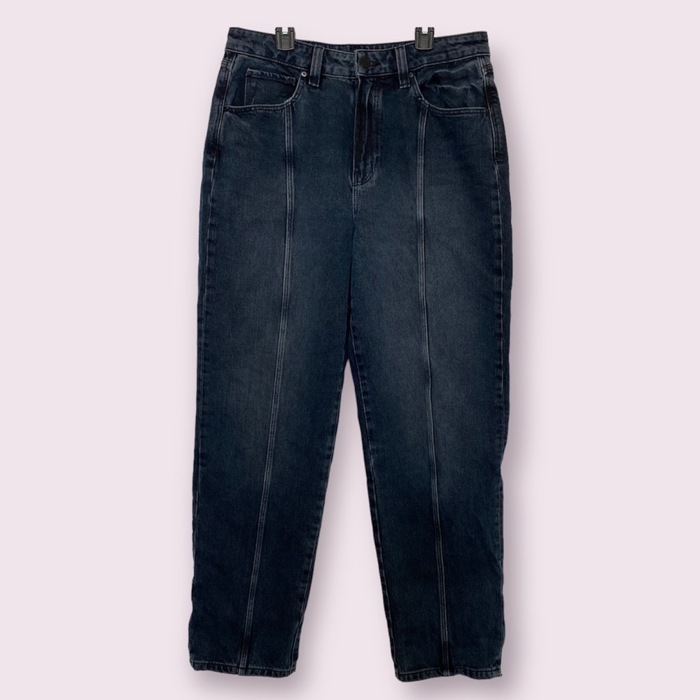 Massimo Dutti blue jeans seamed straight leg denim baggy 5040/711 EUR 42 USA 10 - Picture 4 of 16